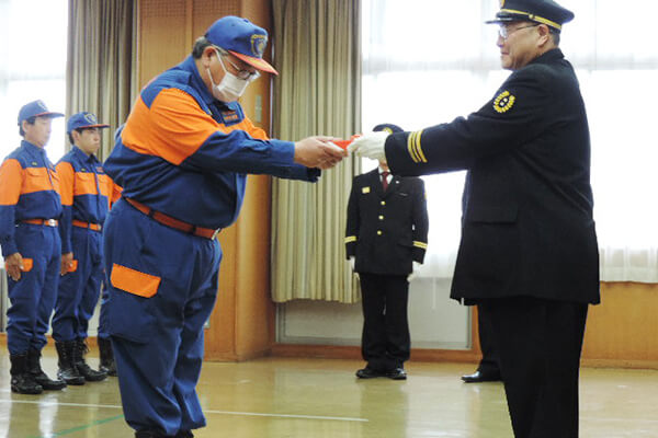 【写真】尾西消防署で新車両の受け渡し式