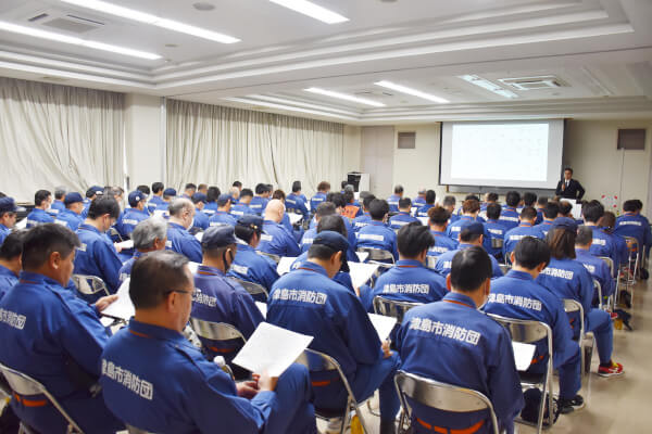 【写真】津島市消防団の研修の様子