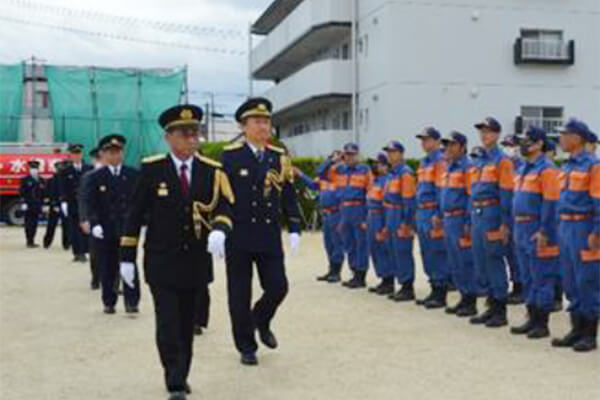 【写真】尾張旭市市消防団-観閲式