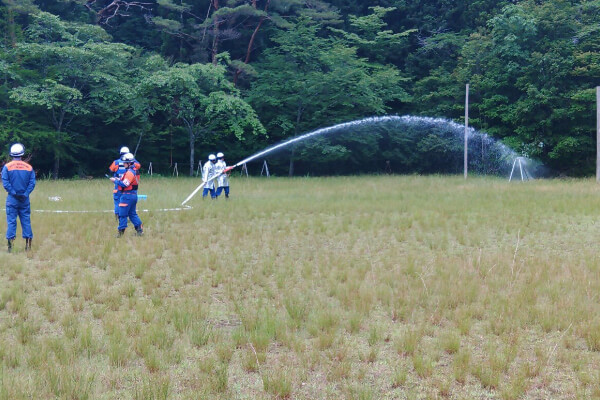【写真】清嶺分団の訓練の様子