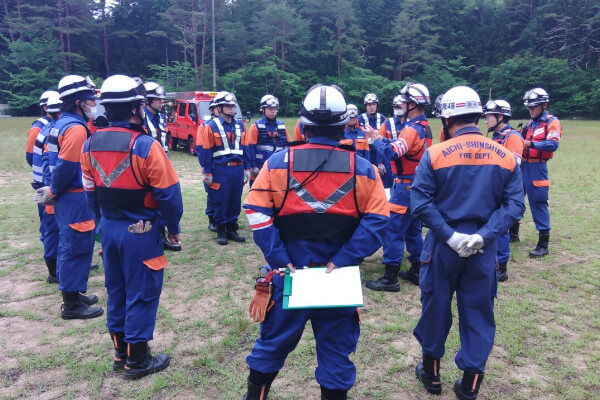【写真】田口分団の訓練の様子