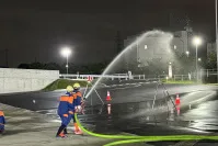 【写真】小型ポンプ操法大会のための訓練の様子-1