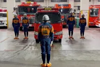 【写真】第71回愛知県消防操法大会に向けた平日夜間の訓練の様子-2