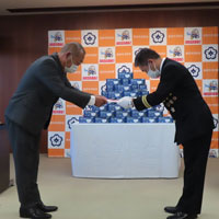 豊田市消防団にマスクが寄贈されました。