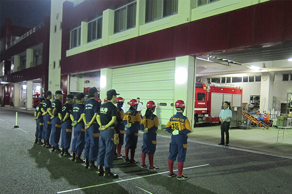 安城市消防団女性消防隊激励の様子1-写真